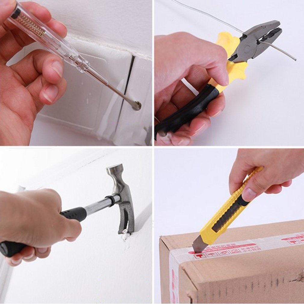 Kleine 9 Stuk Set Van Nood Gereedschappen Veiligheid Hamer Hardware Tool Set Auto Thuis Box Toolbox Reparatie Eenvoudige Combinatie