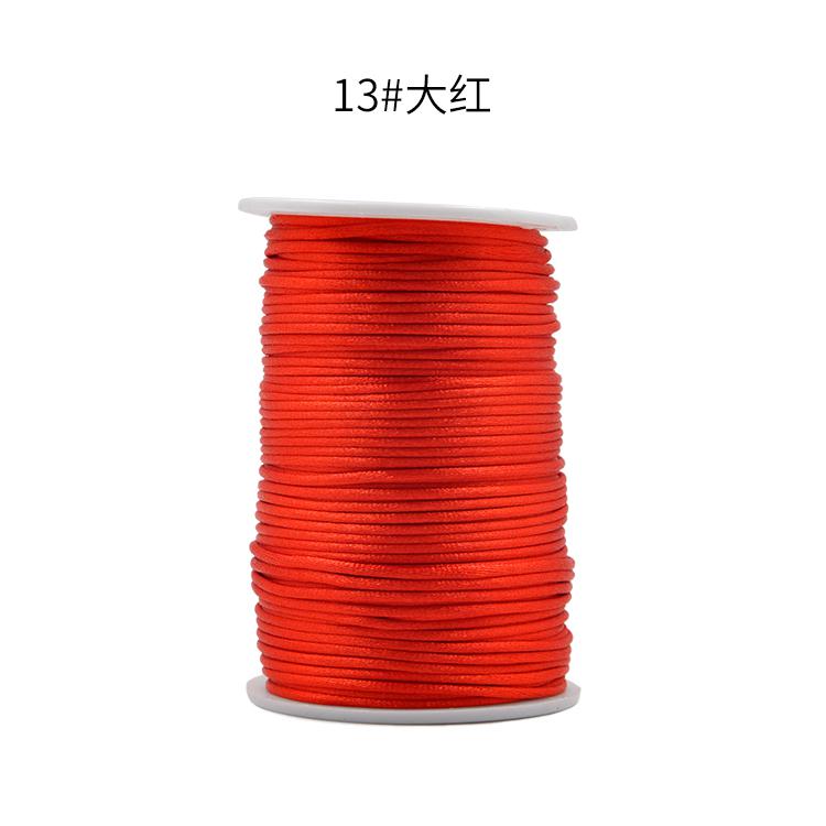 100m/roll DIY Wax Line Round Teabag Waxed Cotton Hand Made 2mm Necklace Rope Knitting Cord 1 Roll String Beading Thread: 11