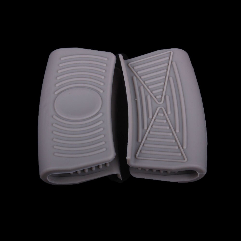 Silicone world Grip Silicone Pot Holder Sleeve Insulation Non Slip Pot Glove Anti-Scalding Pan Handle Cover Grip Kitchen Tools: Gray