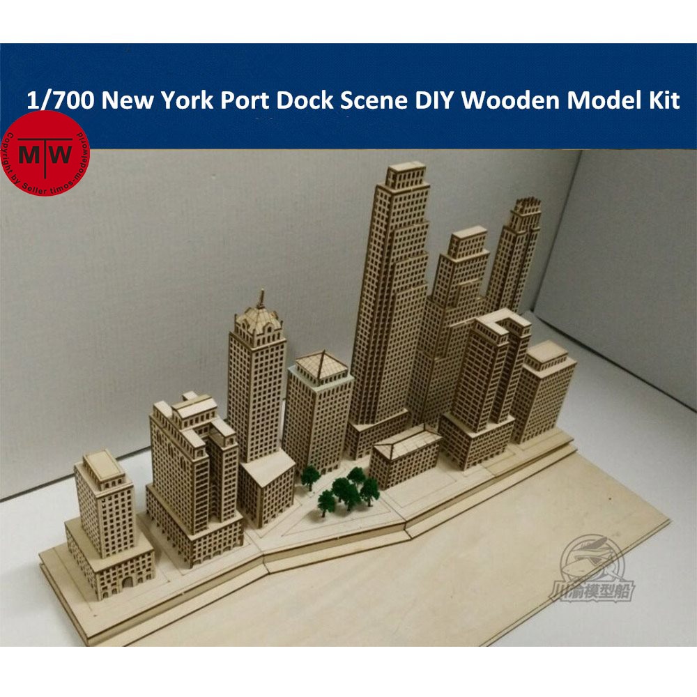1/700 Schaal York Harbor Poort Dockyard Diorama Scène DIY Houten Model Assemblage Kit CY701