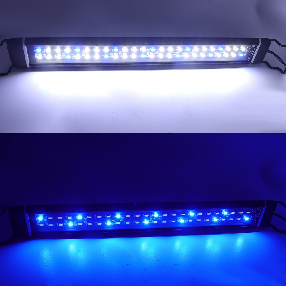 LED Aquarium Light ClassicLED Fish Tank Light Freshwater LED Light for Aquarium with Extendable Brackets White and Blue LEDs
