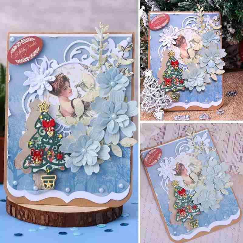 Christmas Tree Metal Cutting Dies for Craft Scrapbooking Embossing Stencil DIY Die Cut Card Decoration