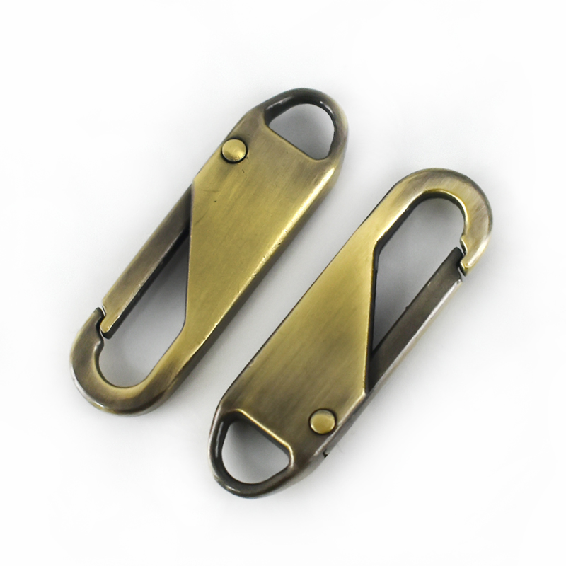 Tiradores de cremallera de Metal para equipaje, Maleta, Bolsas, tiradores de cabeza, lengüeta, reparador instantáneo, herramientas de sastre DIY, 3 #5 #8 #, 10 Uds.: brass