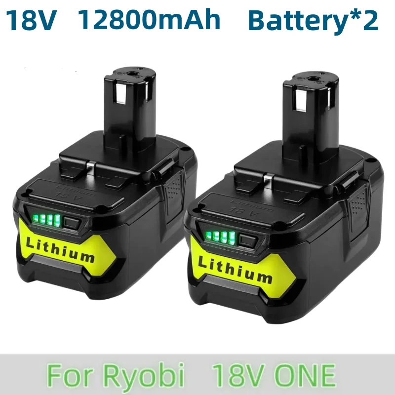 9.8Ah 12.8AH na akumulator RYOBI P108 18 V One +Plus 18 V akumulatory litowo-jonowe P104 P107 RB18L50 RB18L20 P108: BŁĘKITNA