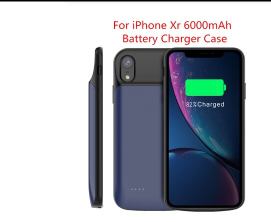 Battery Charger Case 5000mAh For iPhone 11 11 Pro 11 Pro Max Case For iPhone Xr X Xs Max 6 6s 7 8 Plus Power Bank Battery Case: Clear