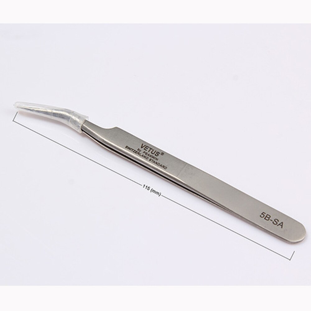 VETUS Stainless Steel Tweezers High Precision set Eyelash Extension 3d Eyelashes Extensions Vetus Tweezer Tools Pincet: 5B SA