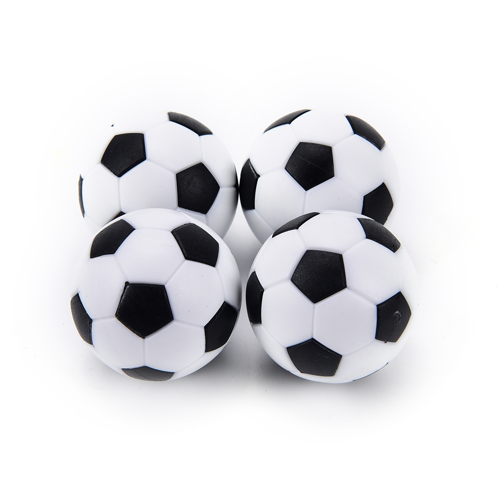 4 Stuks 32Mm Tafel Voetbal Bal Wit Zwart Plastic Voetbal Mini Bal Voetbal Ronde Indoor Games Machine Onderdelen