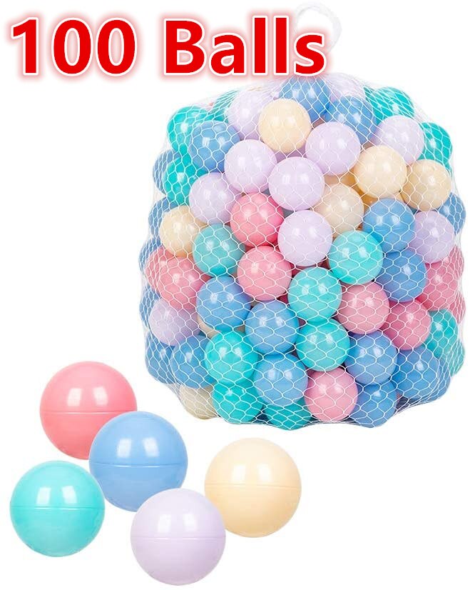 Ball Pit for Toddlers, Foldable Ball Pool for Ocean Balls, Little Monster Ball Pit for Kids and Babies, Waterproof Play Tent: 100PCS Macaron