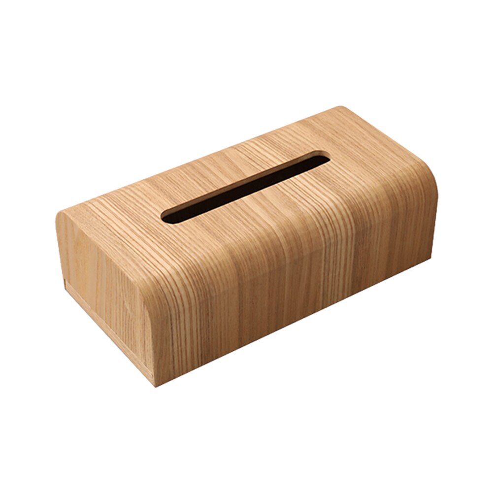 Walnut wood tissue box home paper table desktop storage box simple living room tissue box: X8404-1C