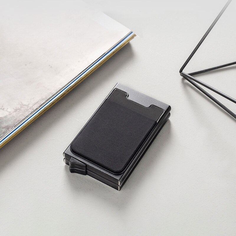 DIENQI Rfid Credit Card Holder Men Aluminium Metal Steel Minimalist Wallet Bank Cardholder Case Luxury Purse nederlands