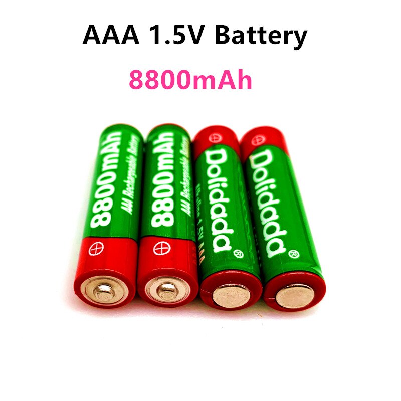 1.5v aaa uppladdningsbart batteri 8800 mah aaa 1.5v alkaliskt uppladdningsbart batteri för led -leksak  mp3 vänta