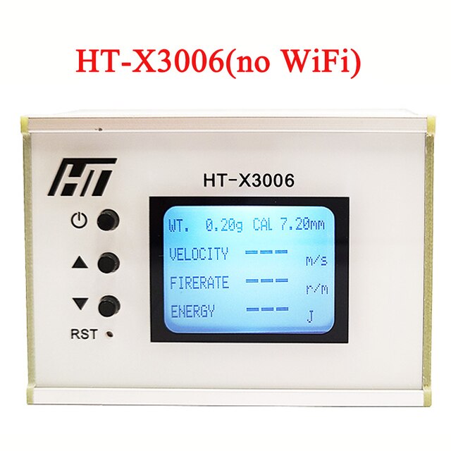 Instrumento de medición de velocidad para disparar, medidor de velocidad de bola, medición de energía, cronógrafo, probador de velocidad de bala: X3006(no WiFi)