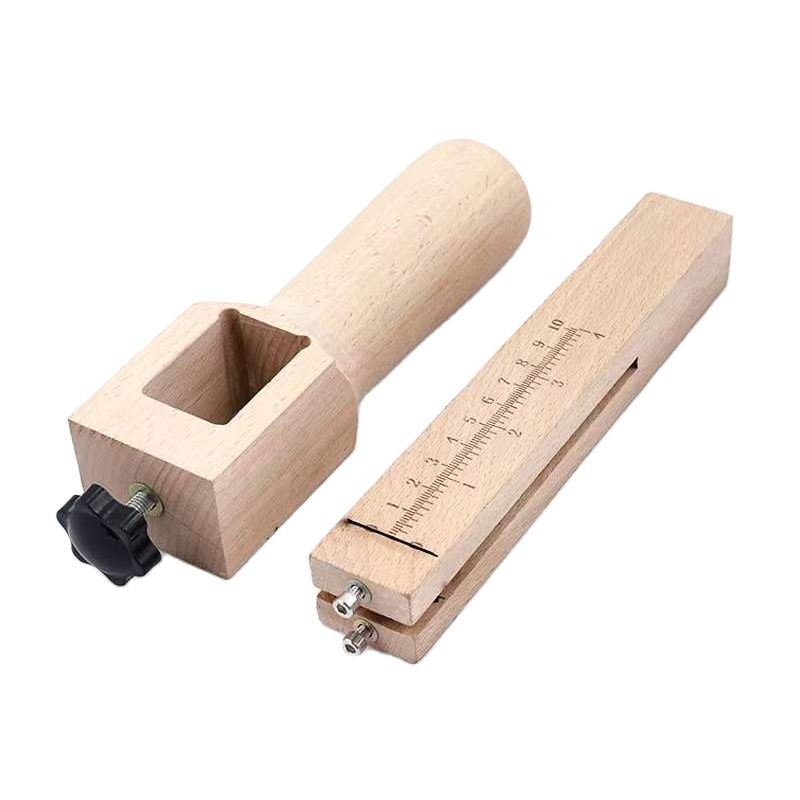 Adjustable Leather Craft Cutter For Strap Belt DIY Leathers Cutting Tools Wooden Strip Strap Cutter With 5 Blades