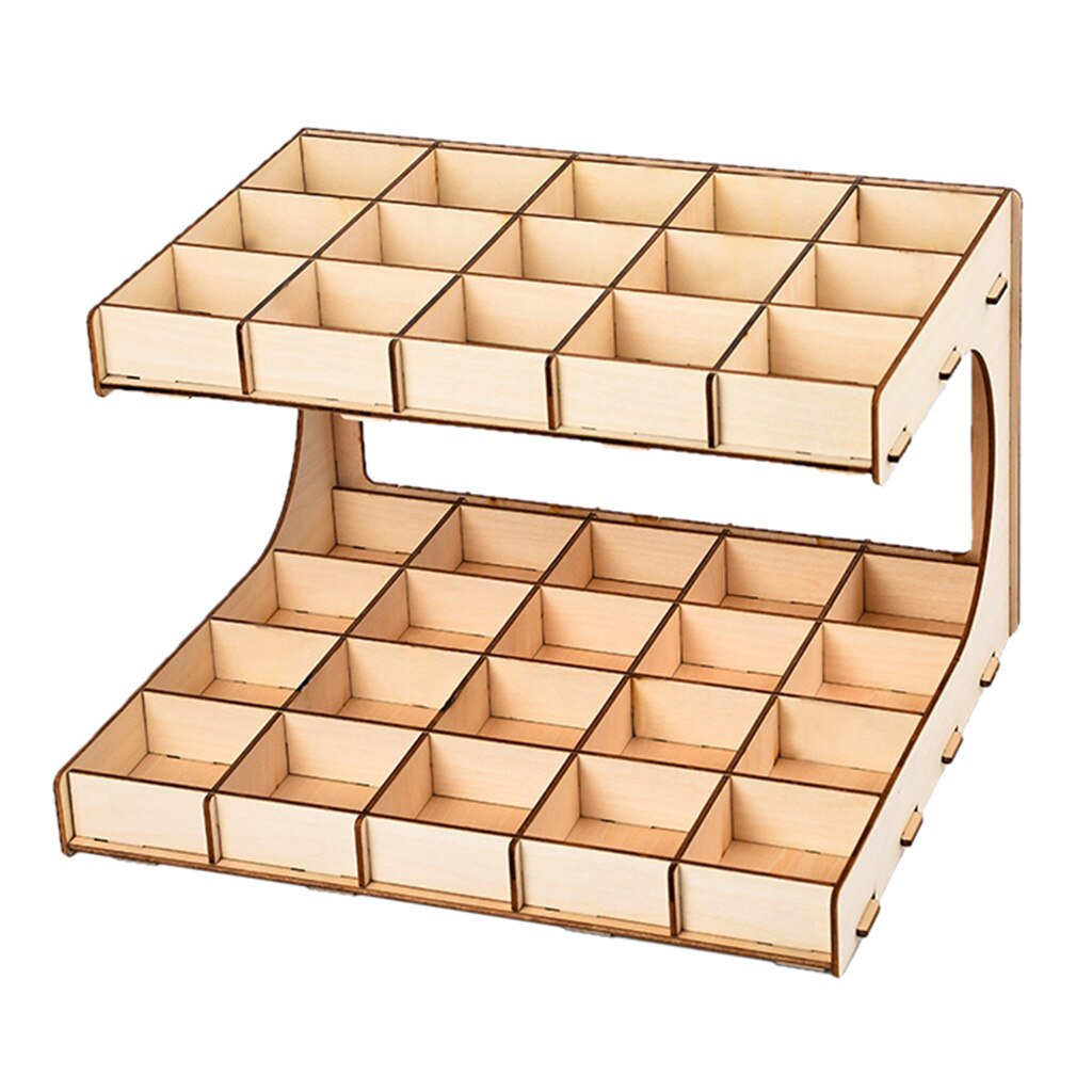 DIY Craft Pigment Color Paint Ink Wooden Storage Rack Model Holder Stand