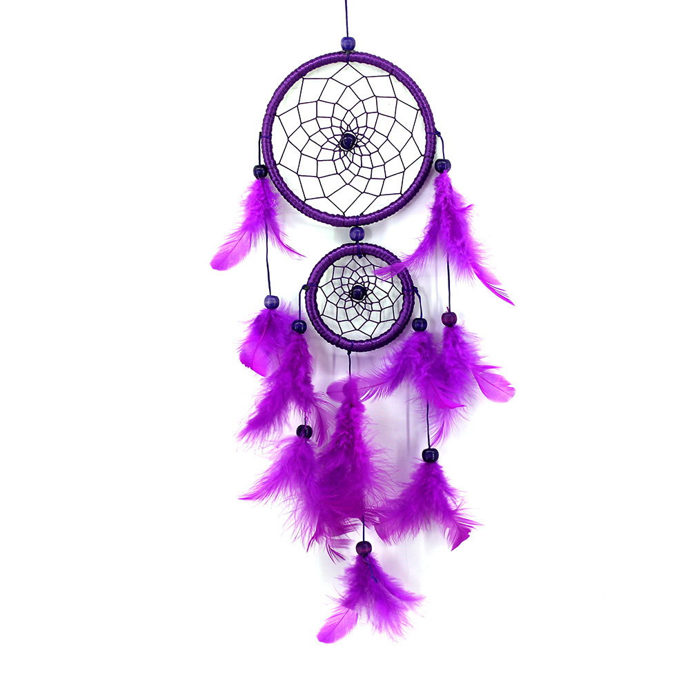 atrapasueños decoración de la habitación tejido de plumas atrapar el ángulo del sueño atrapasueños campanas de viento mascota religiosa de estilo indio: Gris oscuro