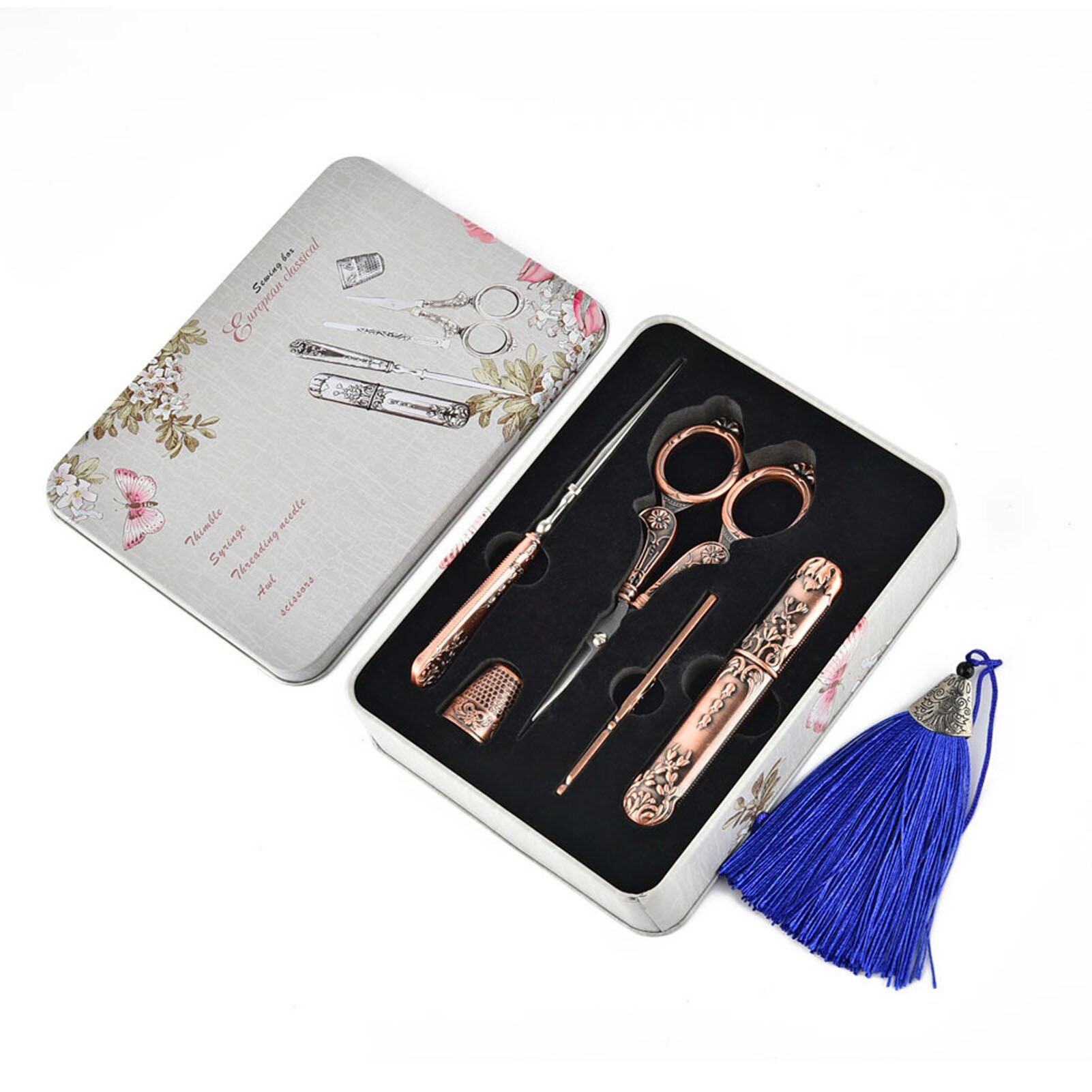 Vintage Scissor Sewing Tool Set Embroidery Tailor Grandado