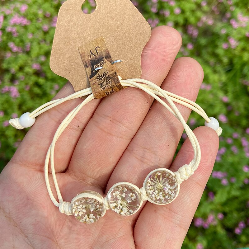 Dames armband met kristallen kralen, dames armband met bloemenpatroon, verstelbare maat, transparante kralenarmband, fijne sieraden: Stijl -7