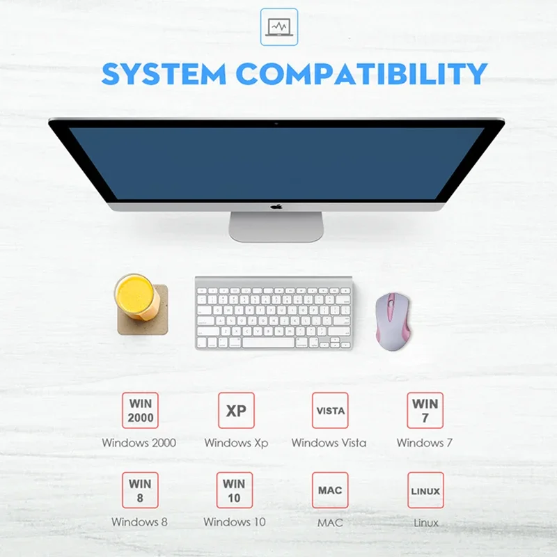 Roze Computermuis 1600 dpi Draadloze Muis Draadloze Meisje Leuke Muis Optische Muis Mode Muizen voor Laptop WINT XP/7/8/10