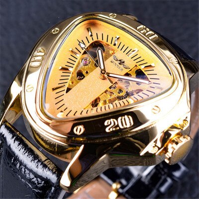 Brand Zakenlieden Horloge Luxe Mode Sport Horloge Casual Mechanische Horloges Heren Rvs Horloge Relogio Masculino: 5-Golden shell