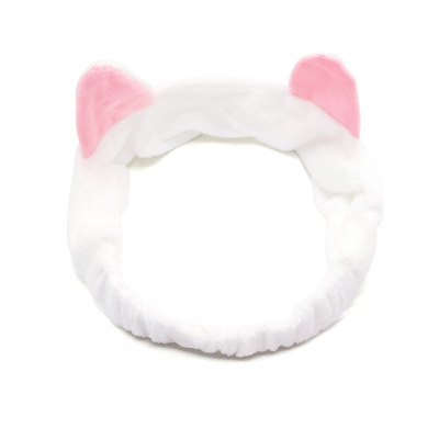 plusieurs styles mignon élastique oreilles de chat bandeaux pour femmes filles maquillage visage lavage bandeau coiffure casque accessoire de cheveux: Rouge