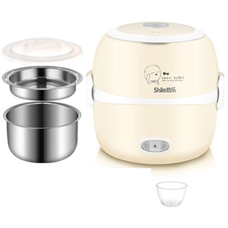 MINI Rice Cooker Thermal Heating Electric Lunch Box 2 Layers Portable Food Steamer Cooking Container Meal Lunchbox Warmer