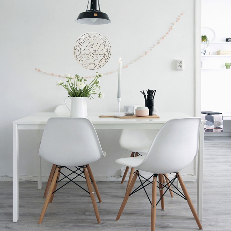 Sacred Geometry Ornament Wooden Wall Art Decor Wood Mandala Crafts