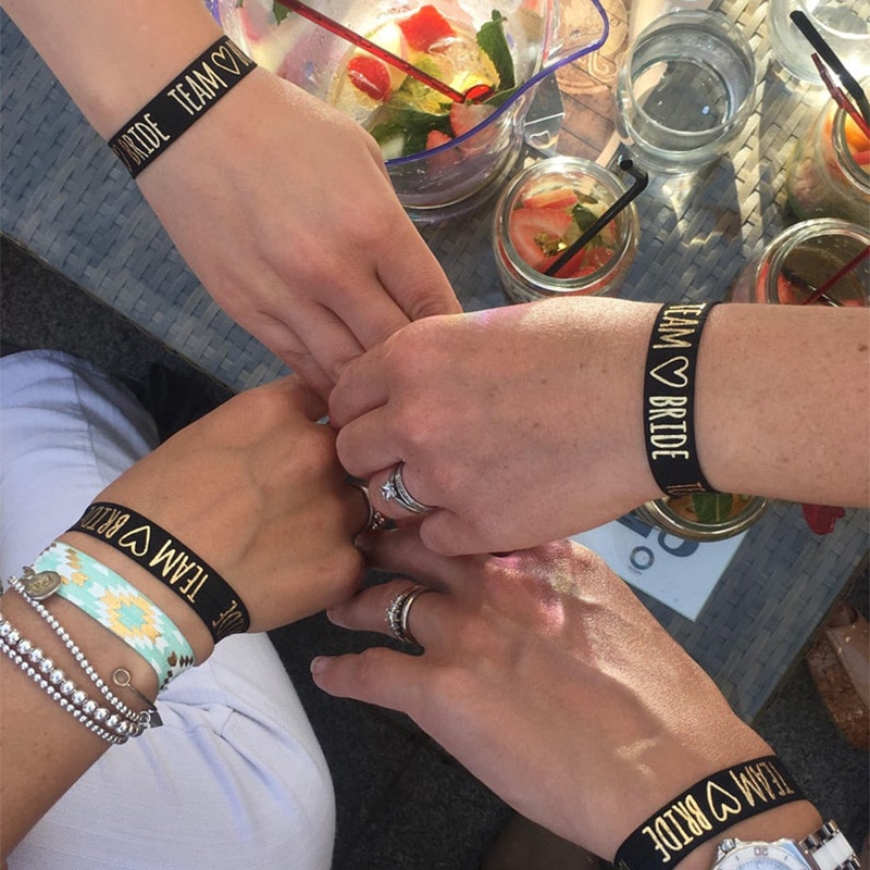 Team Bruid Bruidsmeisje hoed Haar Tie Polsbandje ring sluier sash crown tiara Bachelorette vrijgezellenfeest Wedding Bridal Shower decoratie