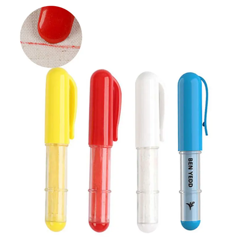 YOMDID-tija de sastre en forma de bolígrafo, rueda de tiza portátil, delineador de sastre DIY, herramienta de marcado para costeros, accesorios de costura de sastrería