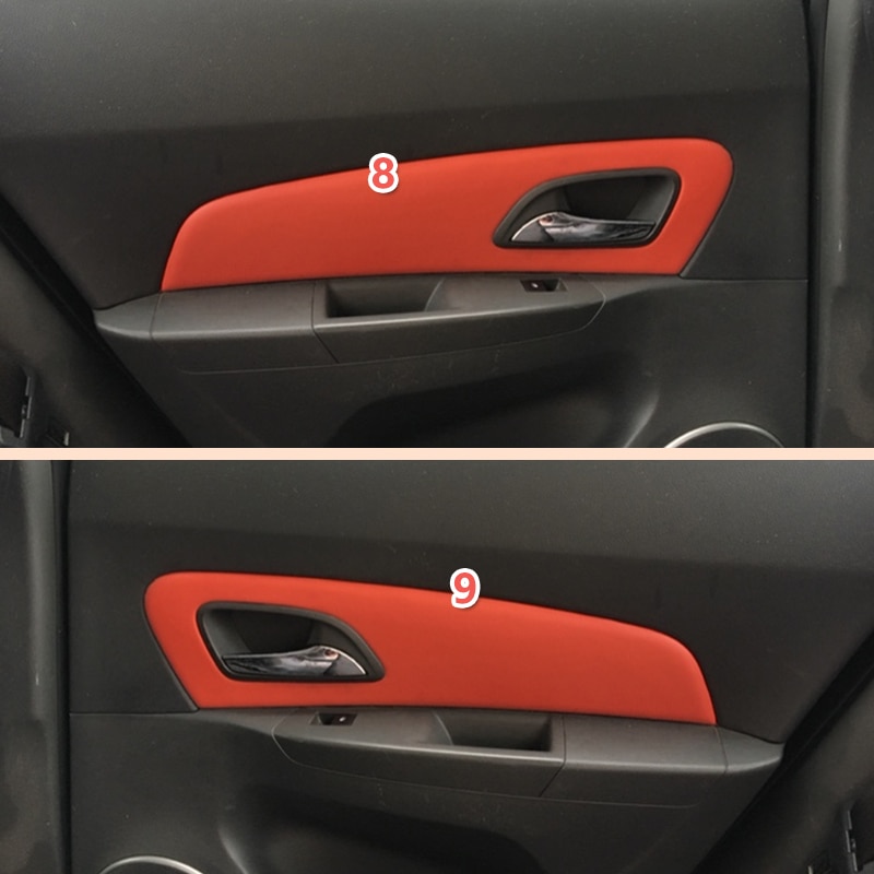 Microfiber Leather Interior Car Styling Door Armrest / Center Dashboard Panel Covers Trim For Chevrolet Classic Cruze