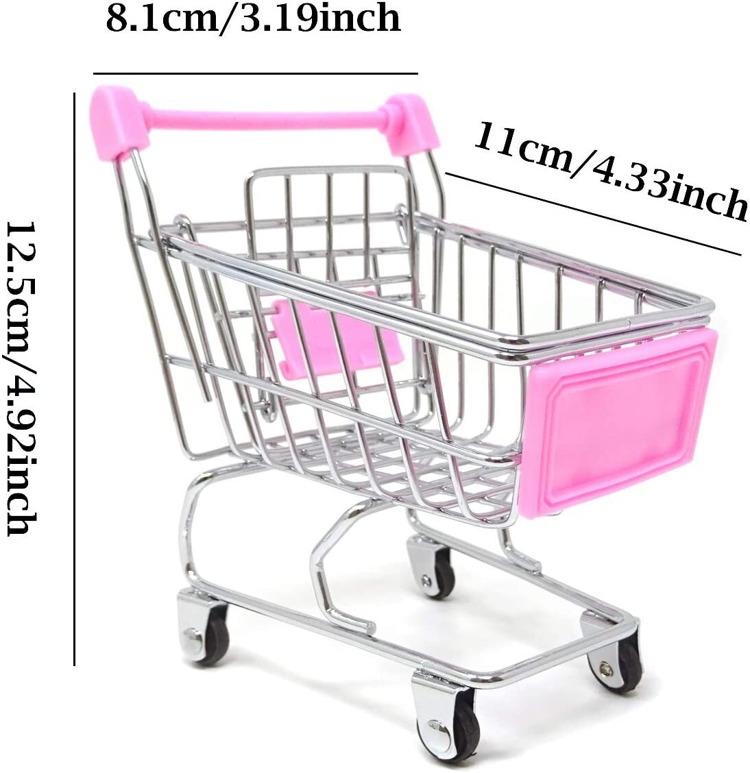 Shopping Cart With Sturdy Metal Frame Play Sets & Kitchens Heavy-gauge Steel Construction Mini Children Handcart Simulation