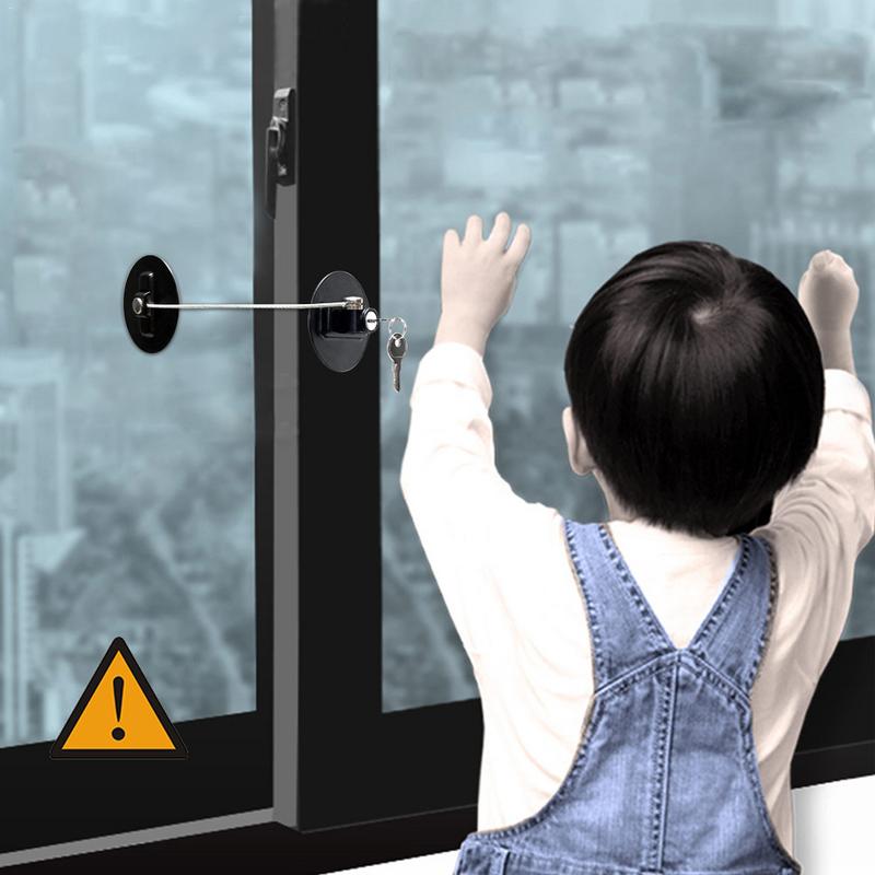 Kinderen Venster Koelkast Veiligheidsslot Restrictor Baby Veiligheidsslot Veiligheid Kids Voorkom Kinderen Vallen Window Lock