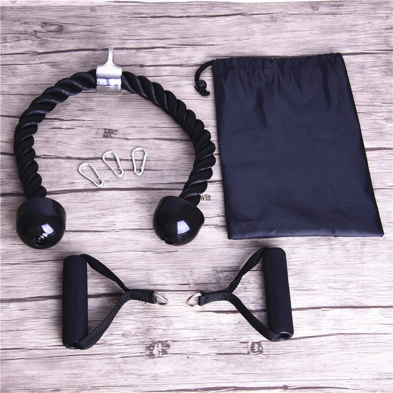 Fitness diy trissa kabel maskin lyft arm biceps triceps blaster rope system hand styrketräning hem gym träningsutrustning