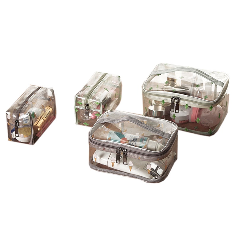 Durable Wasserdicht PVC frauen Reise Kosmetik Tasche Verdickt Transparent Multi Zweck Zipper Make-Up Tasche
