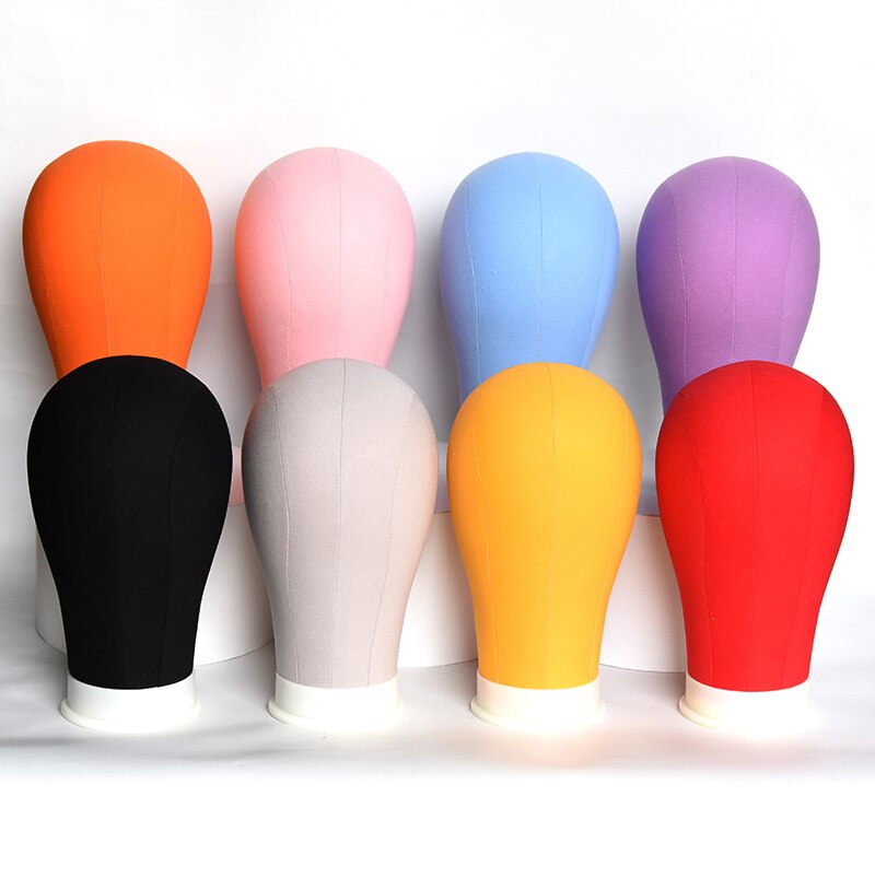 Plussign 22" Canvas Block Head Mannequin Head Wig Making Display