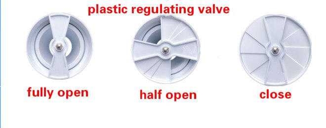 ABS plastic regulating valve round regulating valve od150-300mm for air vent outlet Air Vent Ducting Ventilation Exhaust Outlet