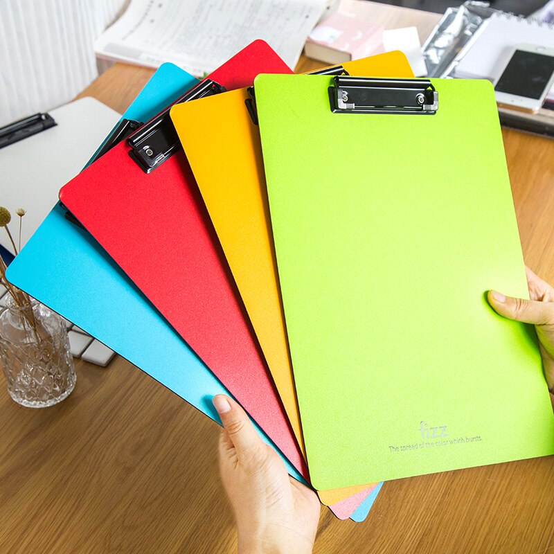 Multicolor A4 PP Waterdichte Klembord Papier Bestandsmap Student Tekening Schrijven Pad Board Kantoor Business Bestand Clip Briefpapier