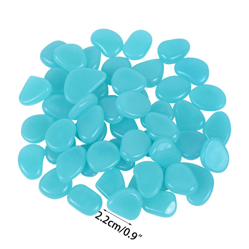 25/50Pcs ciottoli luminosi pietra che si illumina al buio fai da te casa serbatoio di pesce vaso di fiori Decor percorso da giardino decorazione di ciottoli: 25Pcs / B06