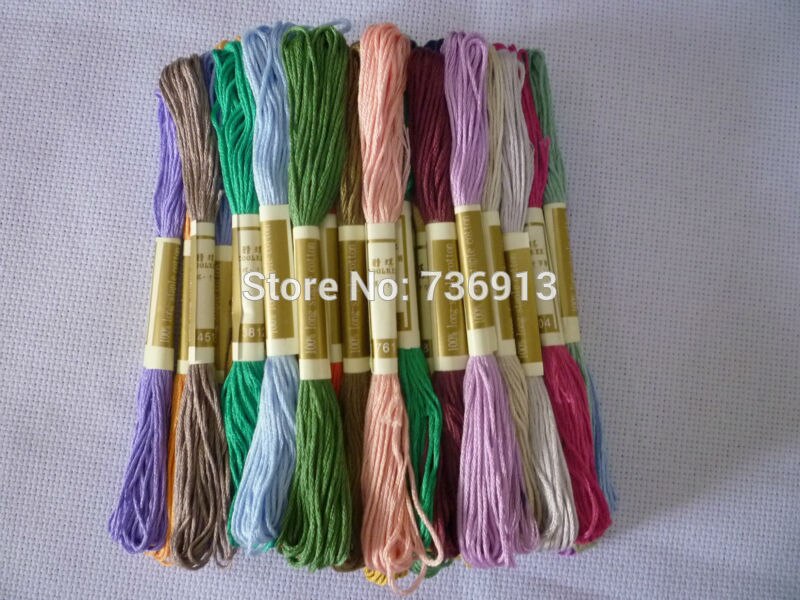 100% Cotton Cross Stitch Floss Thread Yarn---All Different Colors