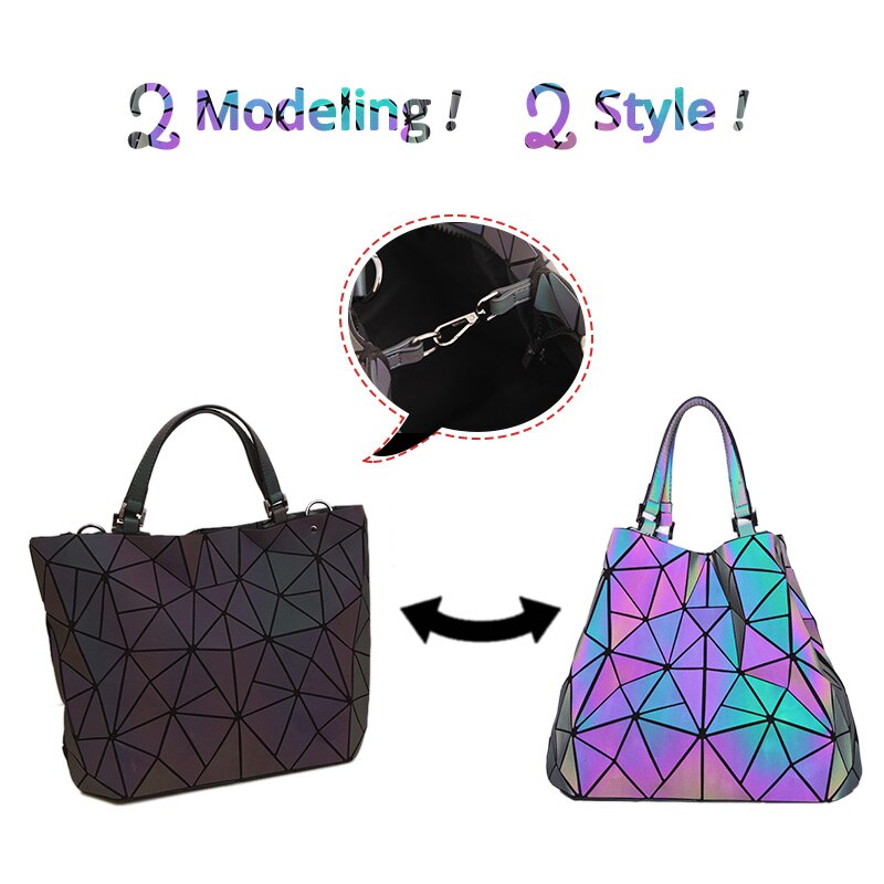 LOVEVOOK femmes sac à main bandoulière sacs à bandoulière pour dames grande capacité pliable Totes Hobos sac géométrique sac holographique