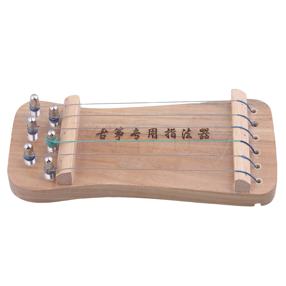 Yibuy 6 String Massief Houten Traditionele Chinese Guzheng Vinger Hand Exerciser