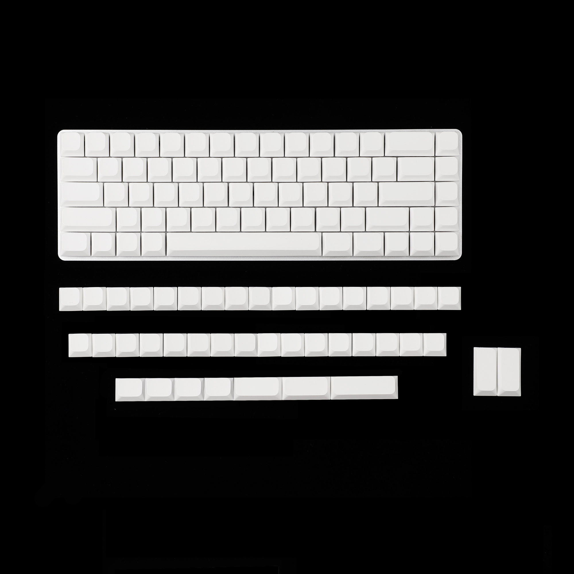 YMDK 116 Ultra-slim Mx Low Profile Blank PBT Keycaps For Mx 61 64 68 75 84 87 96 108 Layout Mechanical Keyboard: WHITE