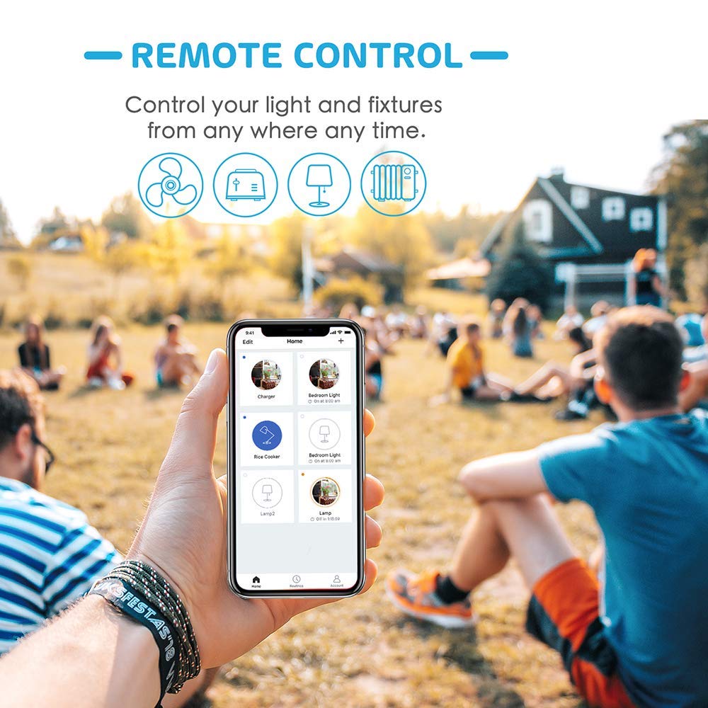 Smart WiFi Plug With Energy Monitor Support Alexa & Google Assistant & SmartThings, App Remote Control Meross MSS310 EU Standard
