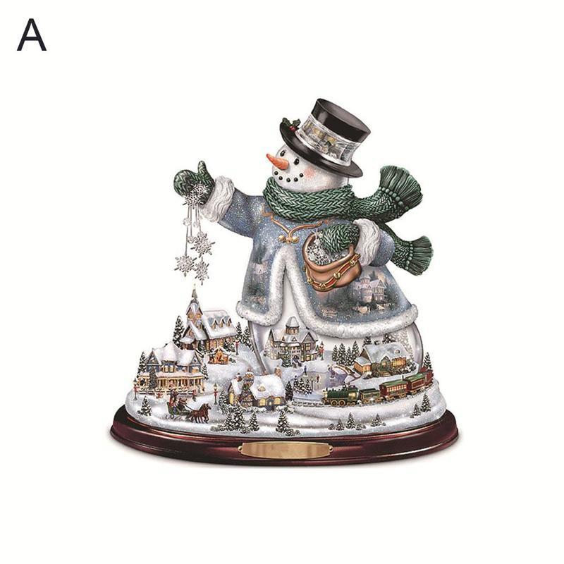 Christmas Tree Rotating Sculpture Train Decorations De For Home Christmas Adesivos Window Paste Stickers Paste Pared Decora T3J4: A