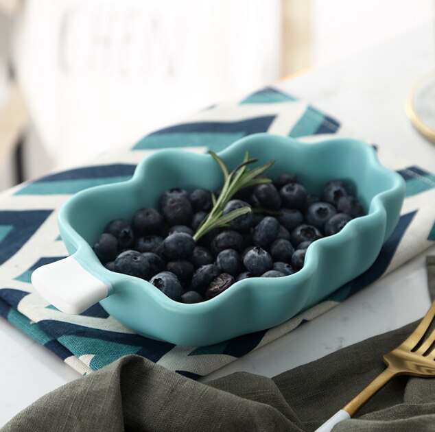 Mooie Koreaanse Stijl Taart Fruit Snoep Dessert Salade Platen Servies Servies Moderne Keramische Gedroogd Fruit Snoep Snacks TrayLF349