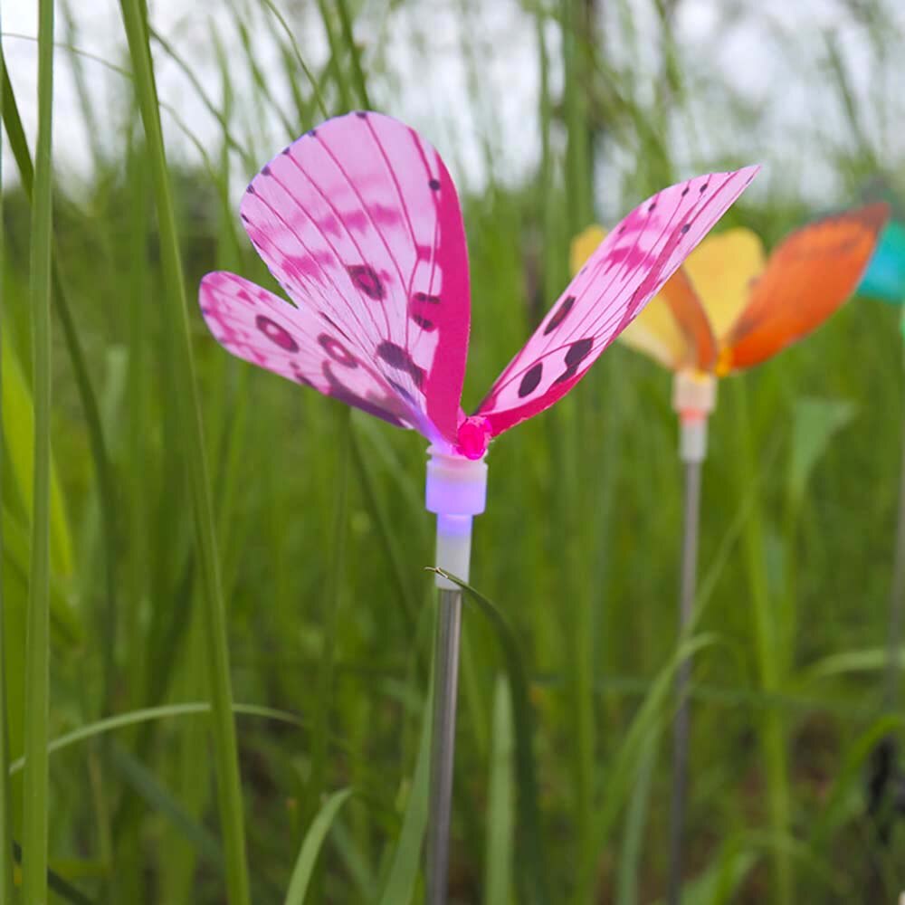 Solar Tuin Licht Kleurrijke Vlinder Verlichting Waterdichte Led Licht Outdoor Tuin Decoratie Voor Yard Gazon Lamp Patio Pathway