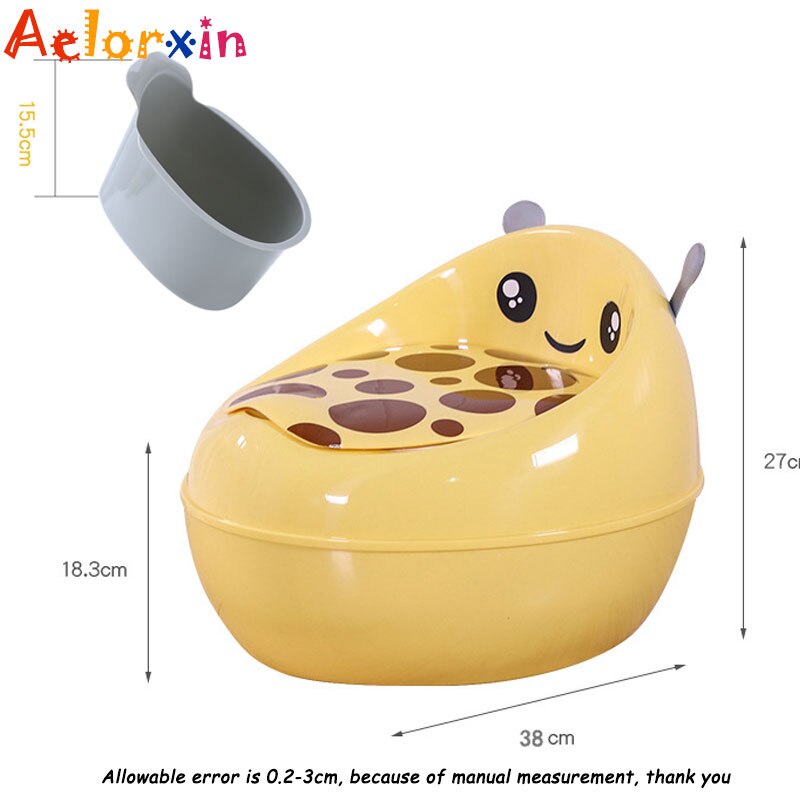 Orinal portátil de dibujos animados para bebé, de entrenamiento con respaldo cómodo asiento de inodoro, olla de bebé para niño y niña, orinal de inodoro,