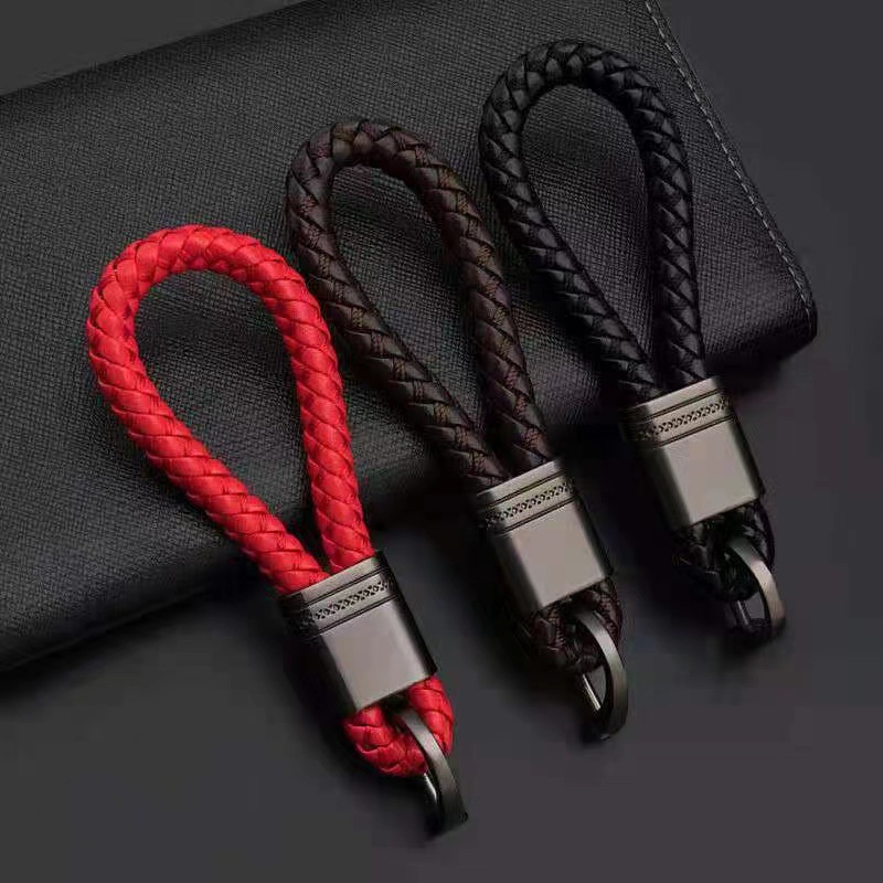 Handgewebter Schlüsselanhänger aus Leder, Auto-Schlüsselanhänger, für Männer und Frauen, Seil, Schlüsselanhänger, Taille, Schlüsselanhänger, Charme, Schlüsselhalter, , Schmuck