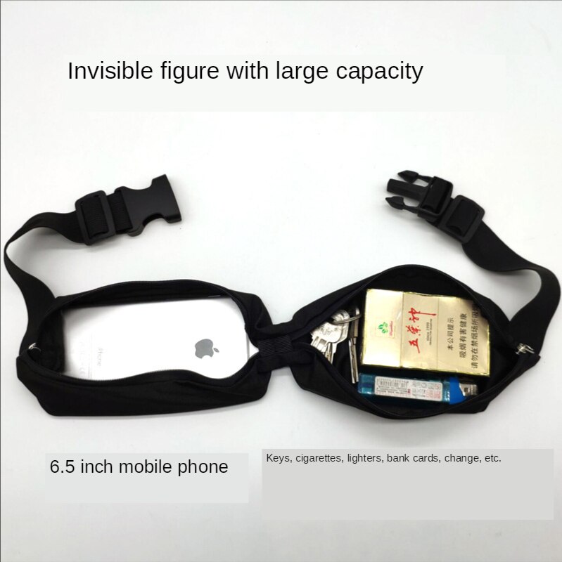 Sac de ceinture de taille extérieure Portable ultra-léger double taille Packs support de téléphone pour traîner en cours d'exécution Camping pour iphone 11 6.5 pouces