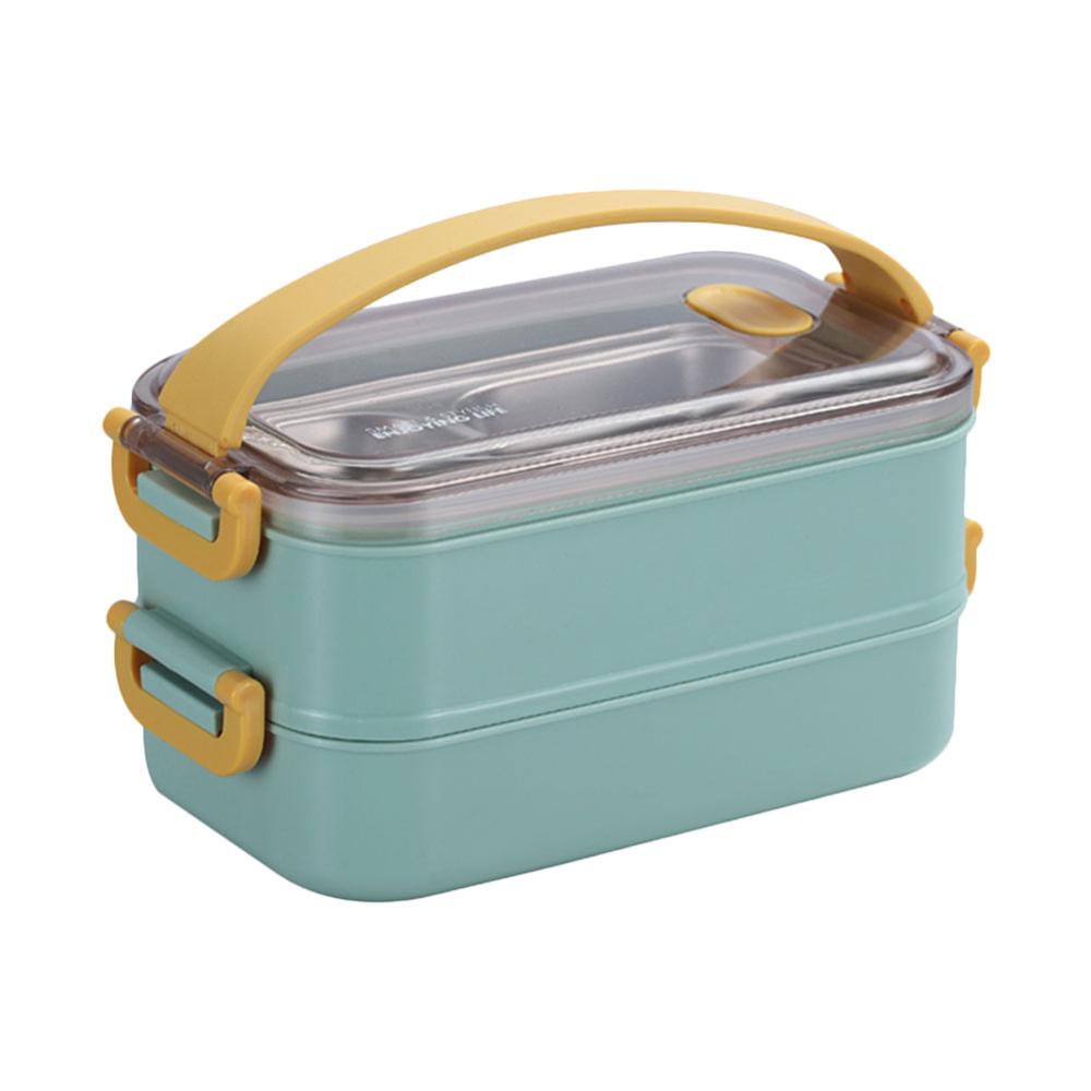 Stainless Steel Double-layer Insulated Lunch Box for Workers, Divided Lunch Box, Water-filled Lunch Box, Fresh-keeping Box