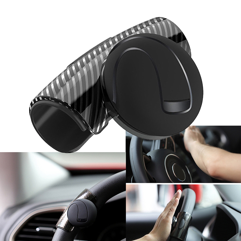 Auto stuurwiel booster zwart siliconen comfortabele flexibele draaiknop hulpstuk bedieningshendel grip 85 x 55mm